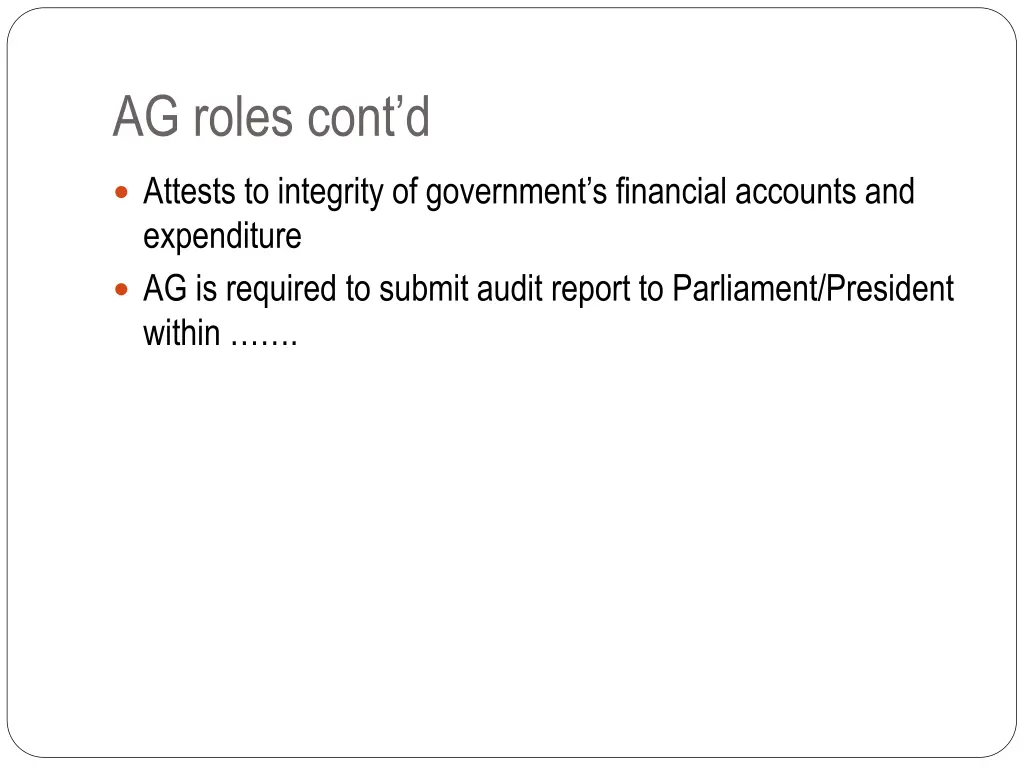 ag roles cont d