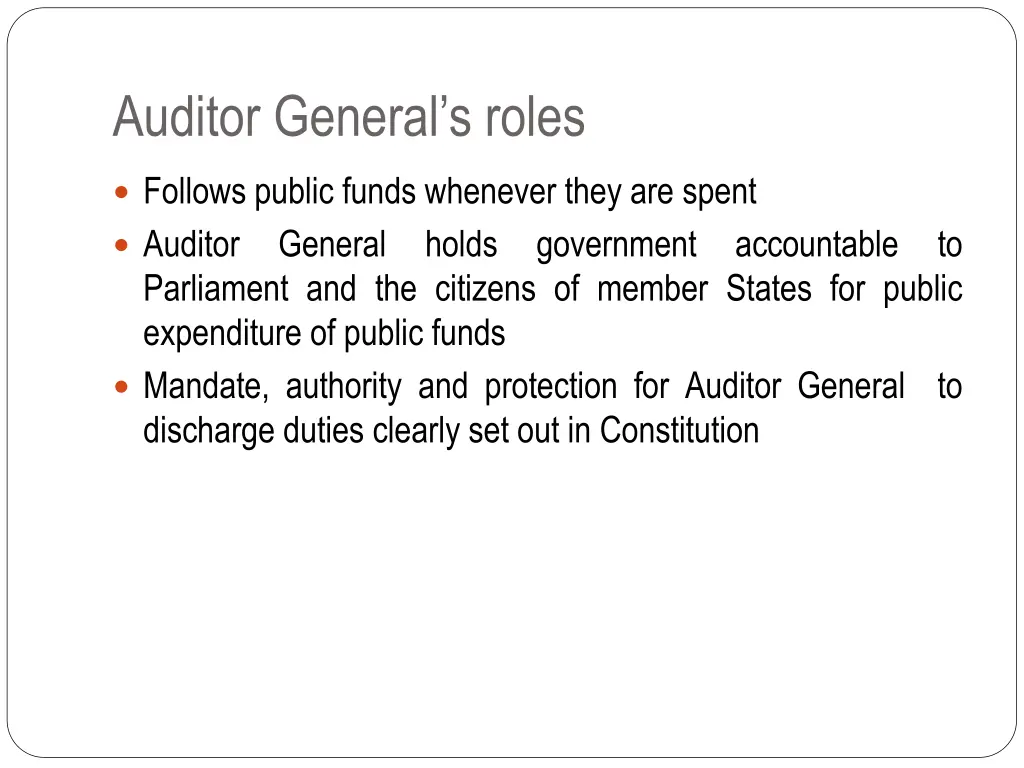 auditor general s roles