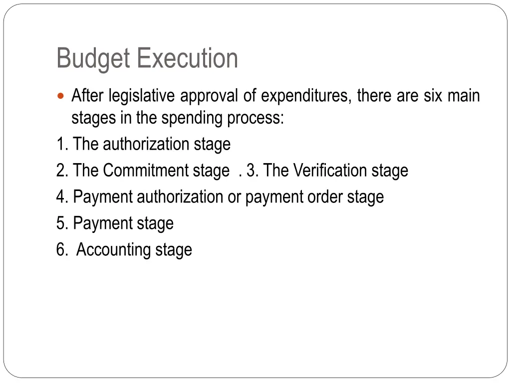 budget execution