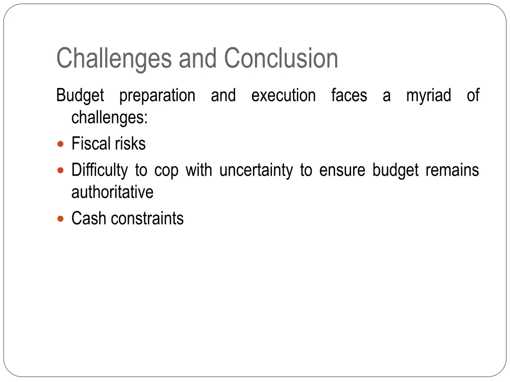 challenges and conclusion