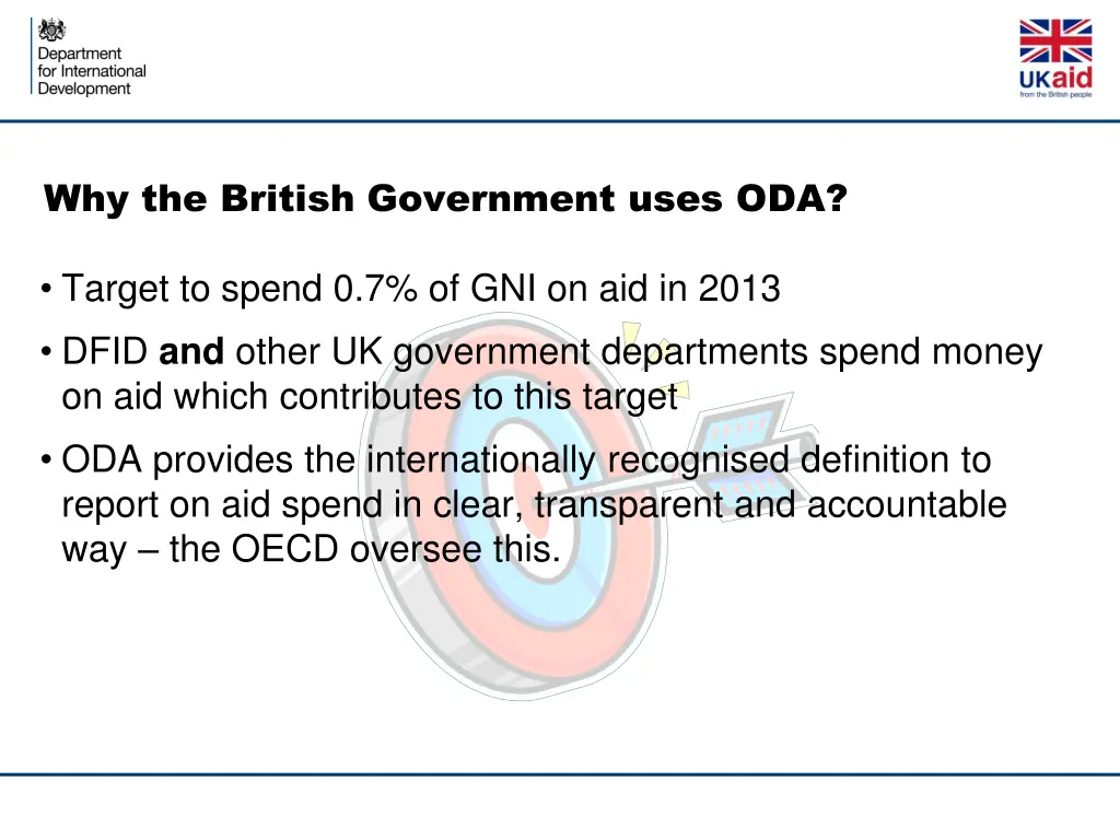 why the british government uses oda