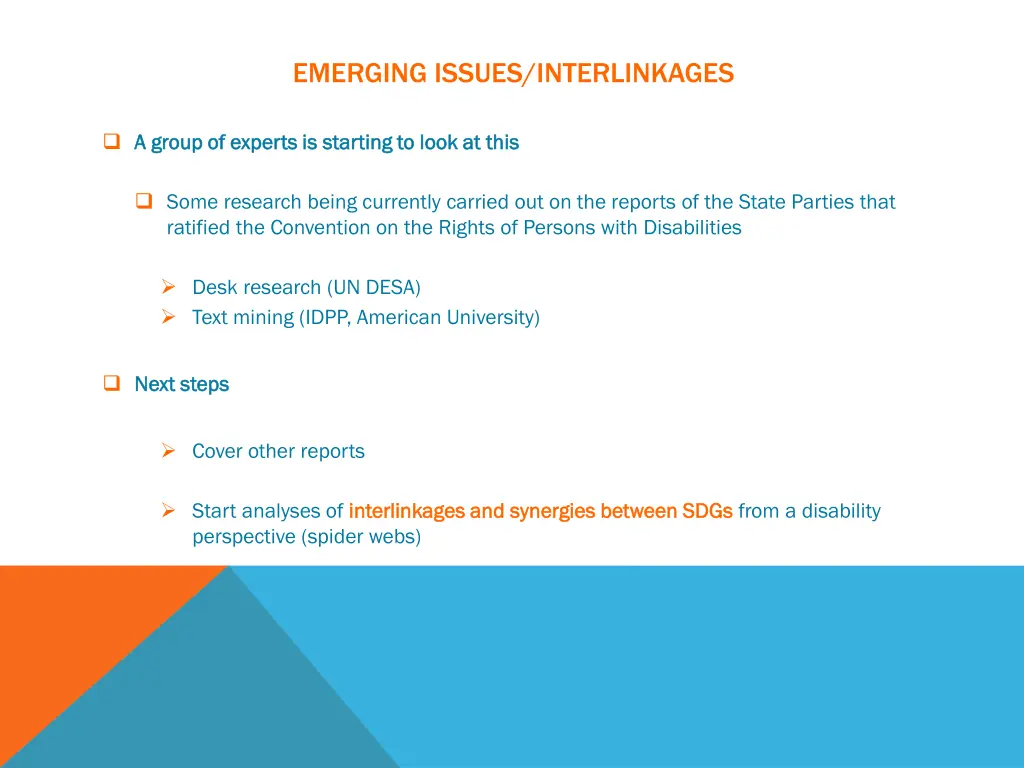 emerging issues interlinkages