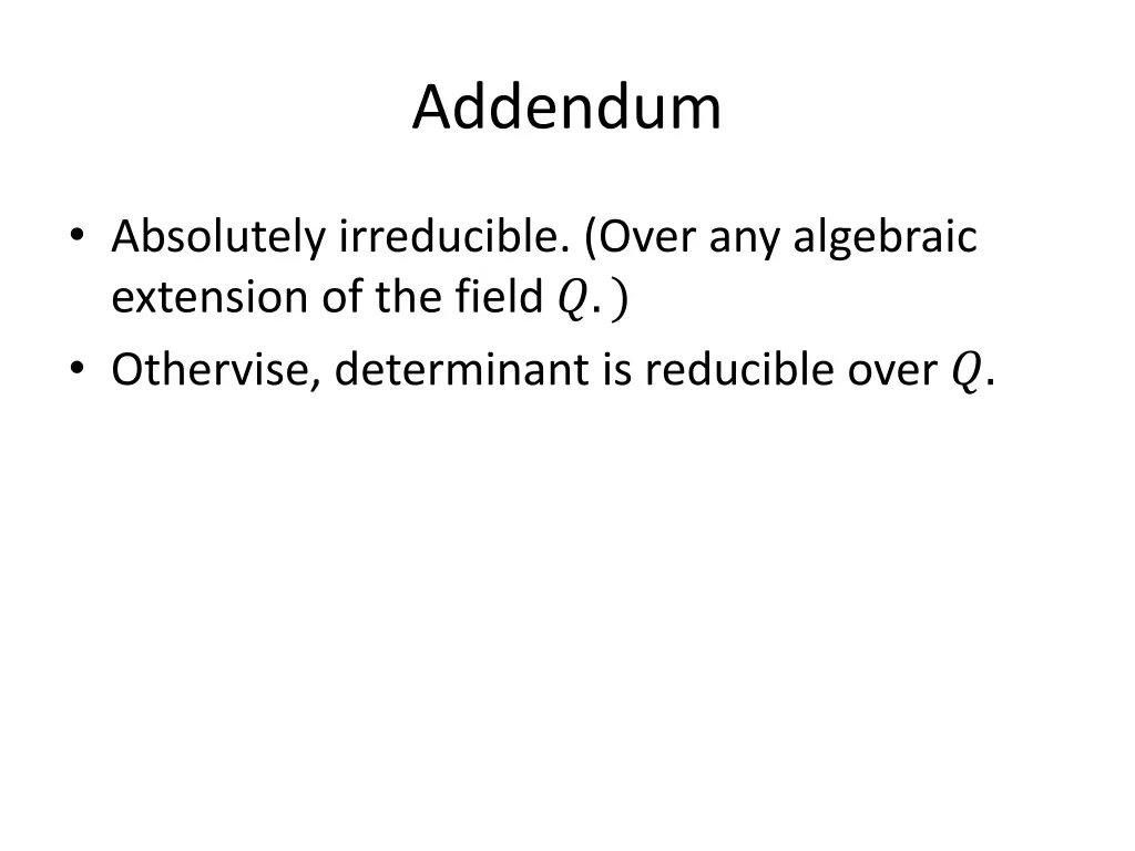 addendum