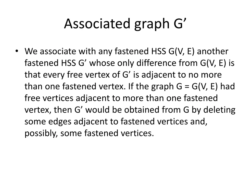 associated graph g