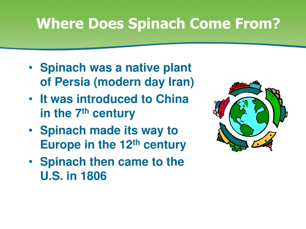 where does spinach come from