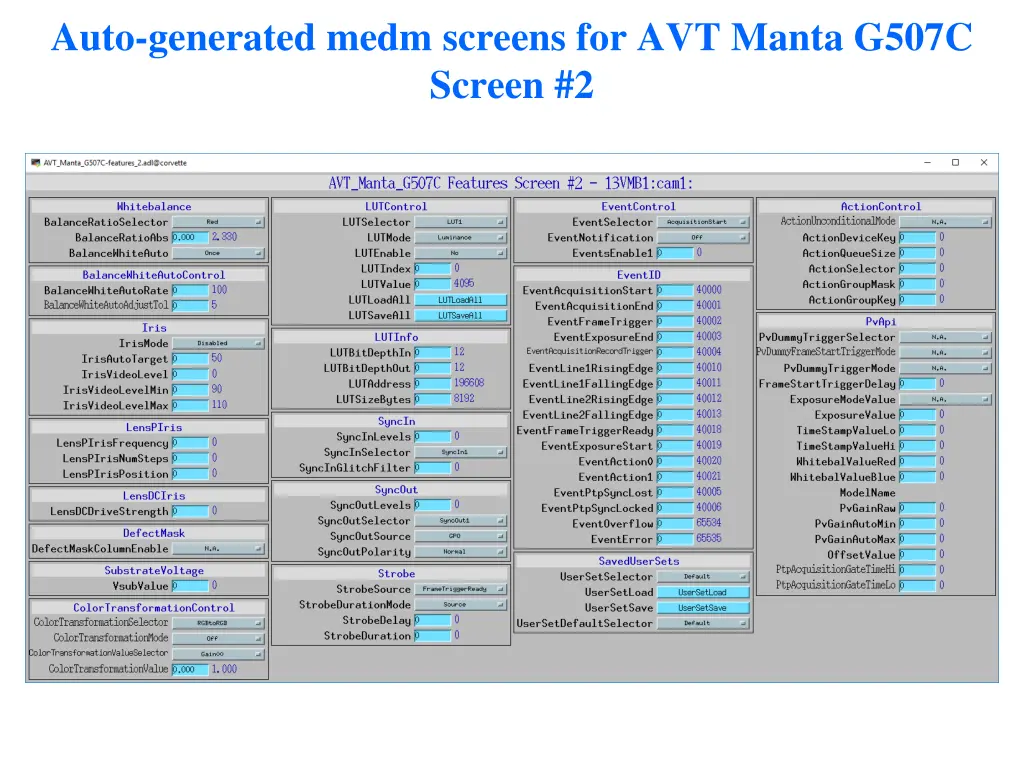 auto generated medm screens for avt manta g507c 1