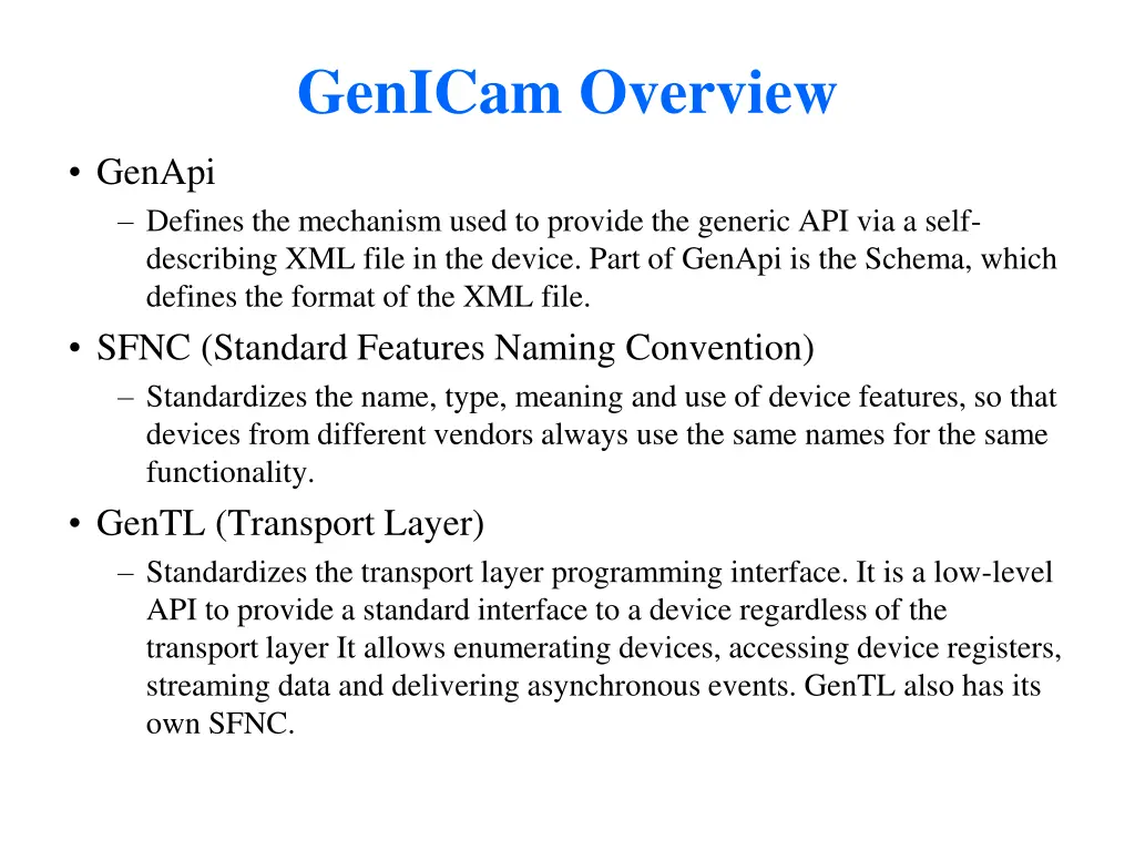 genicam overview 1