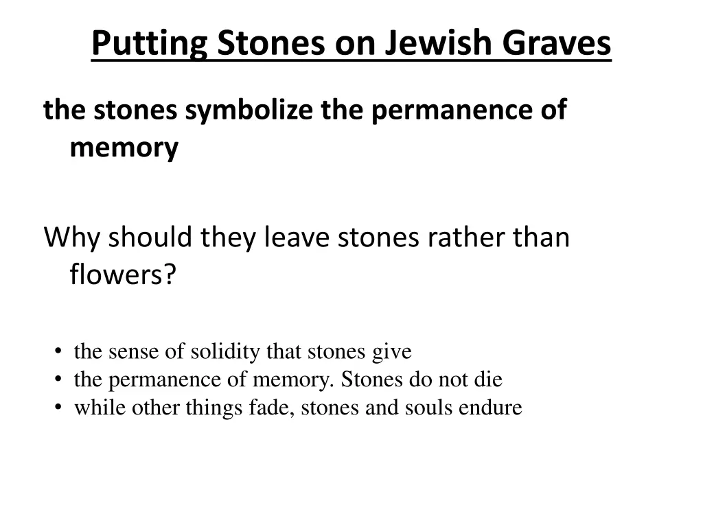 putting stones on jewish graves