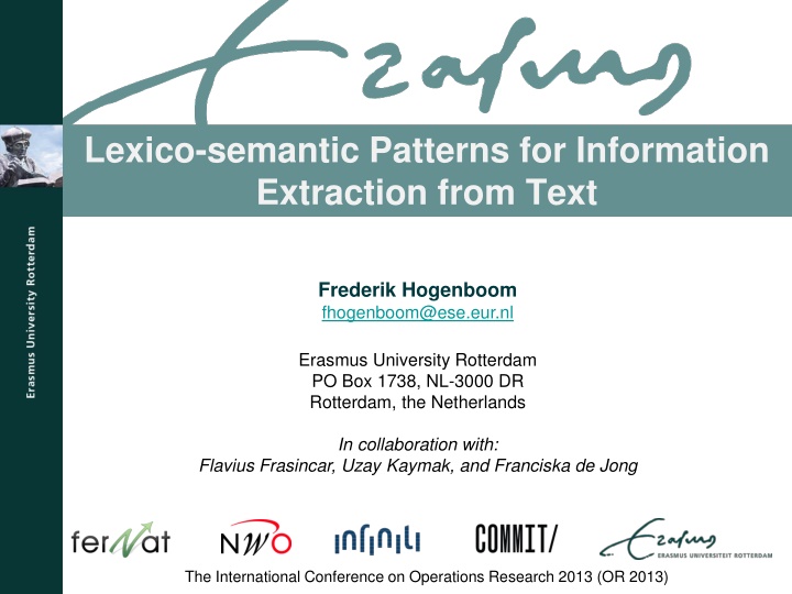 lexico semantic patterns for information