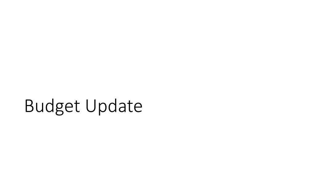 budget update