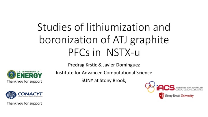 studies of lithiumization and boronization