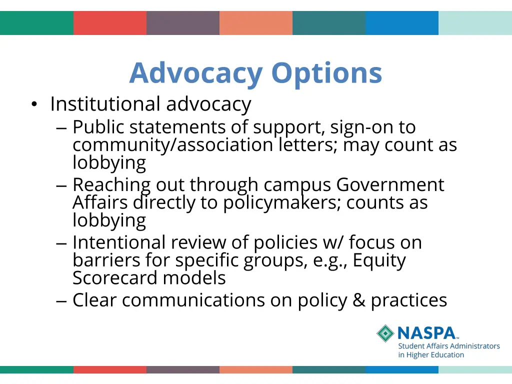 advocacy options institutional advocacy public