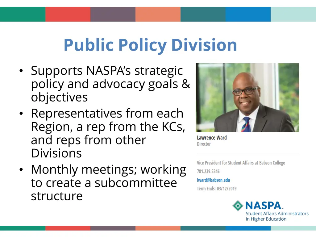 public policy division supports naspa s strategic