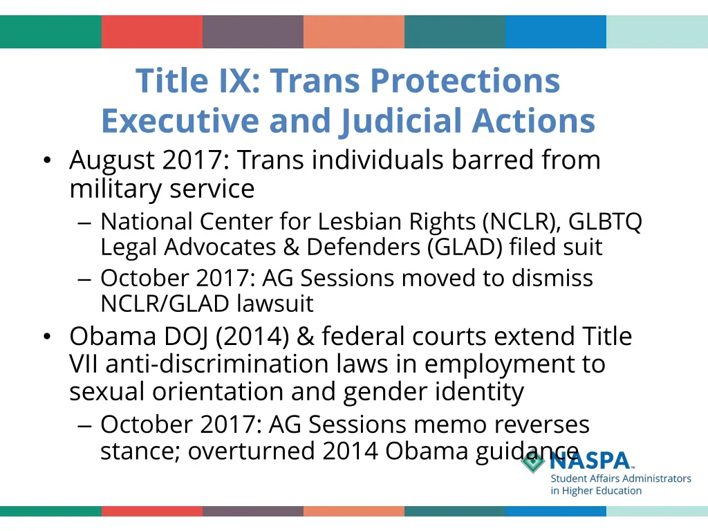 title ix trans protections executive and judicial