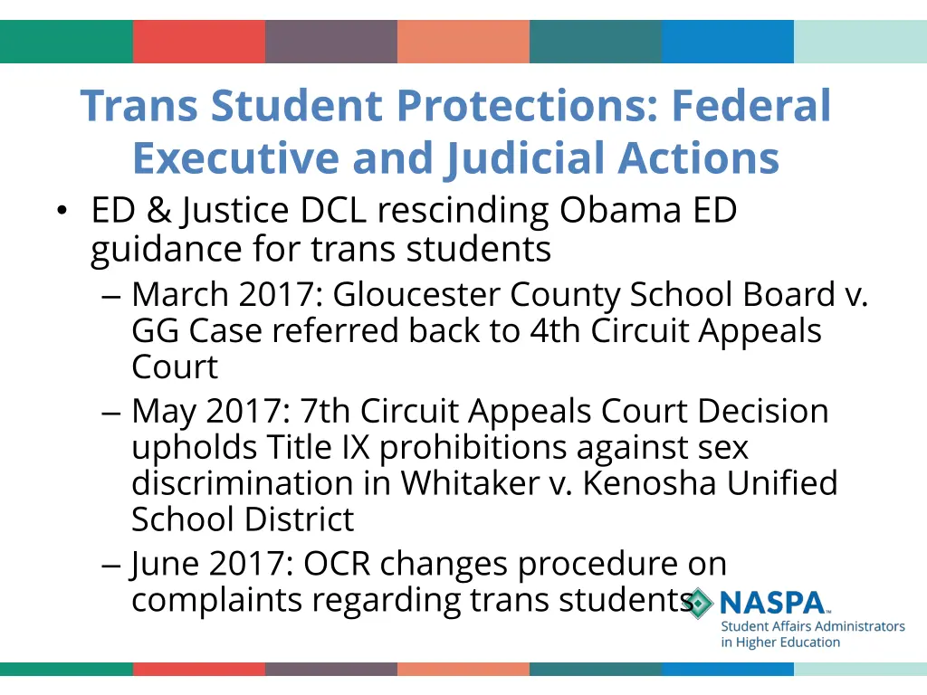 trans student protections federal executive