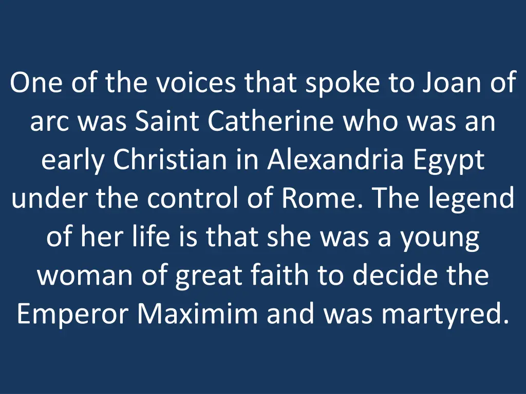 one of the voices that spoke to joan