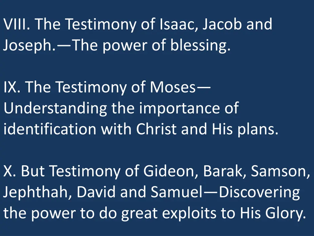 viii the testimony of isaac jacob and joseph