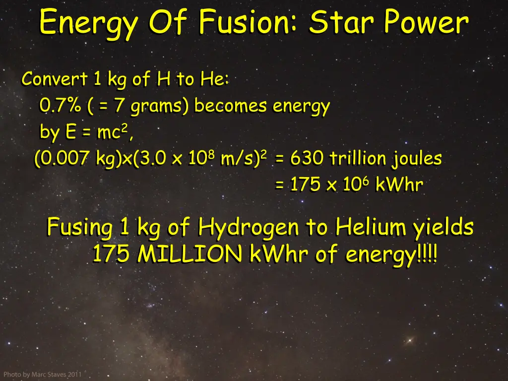 energy of fusion star power