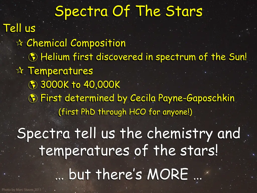 spectra of the stars 1