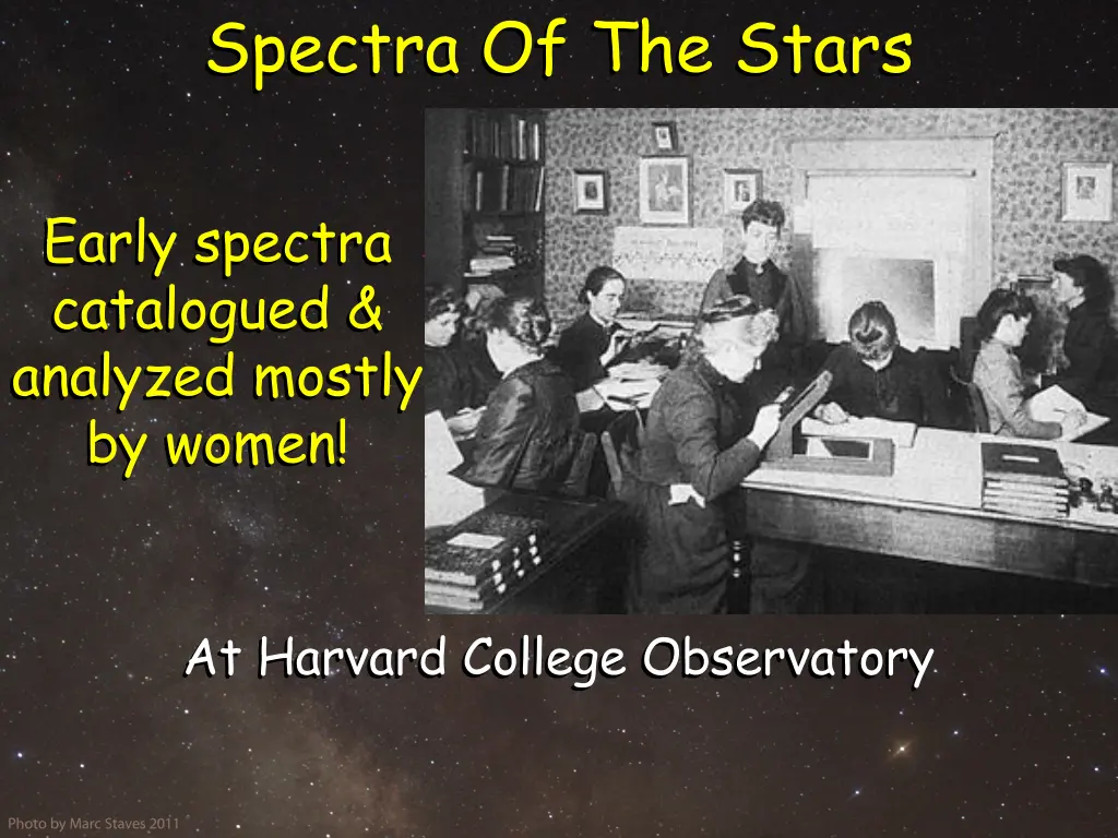 spectra of the stars
