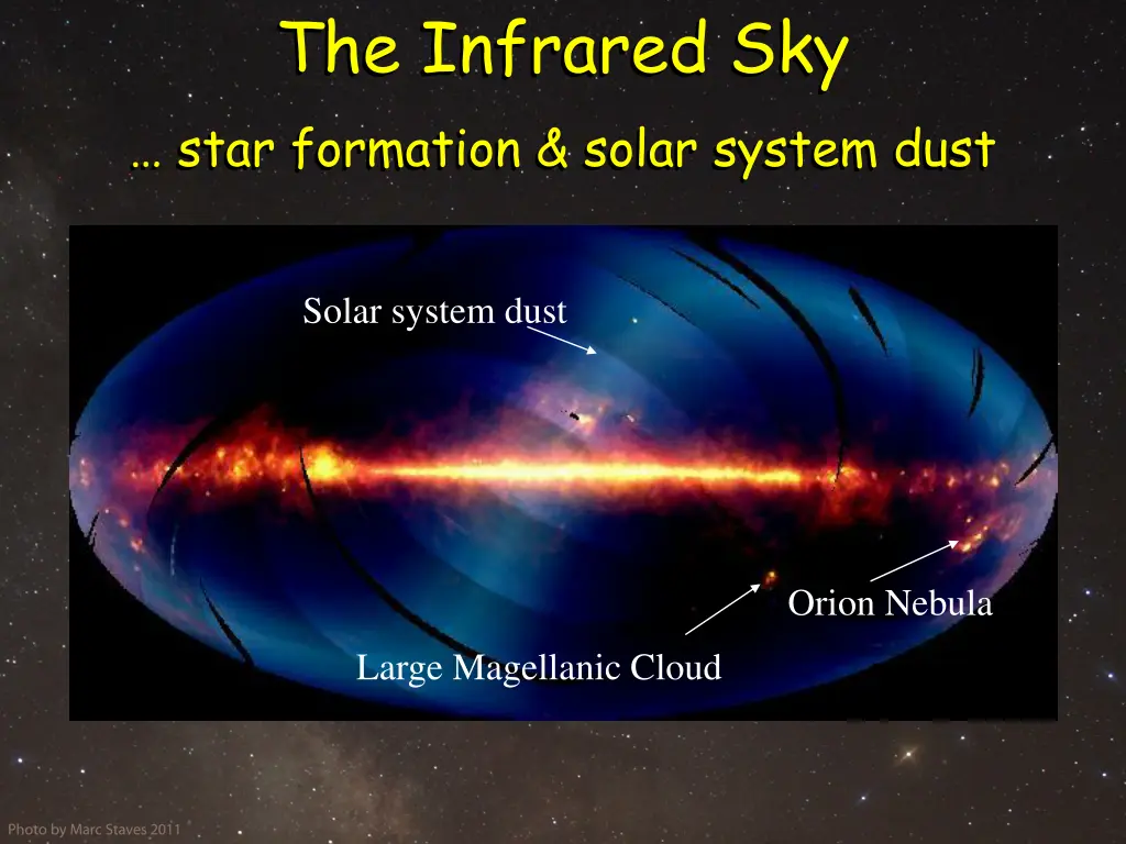 the infrared sky star formation solar system dust