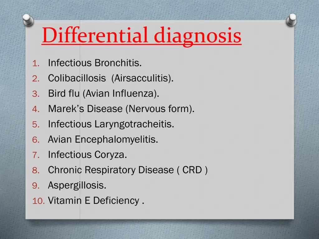differential diagnosis