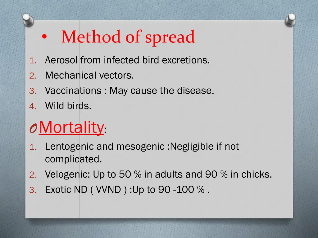 method of spread