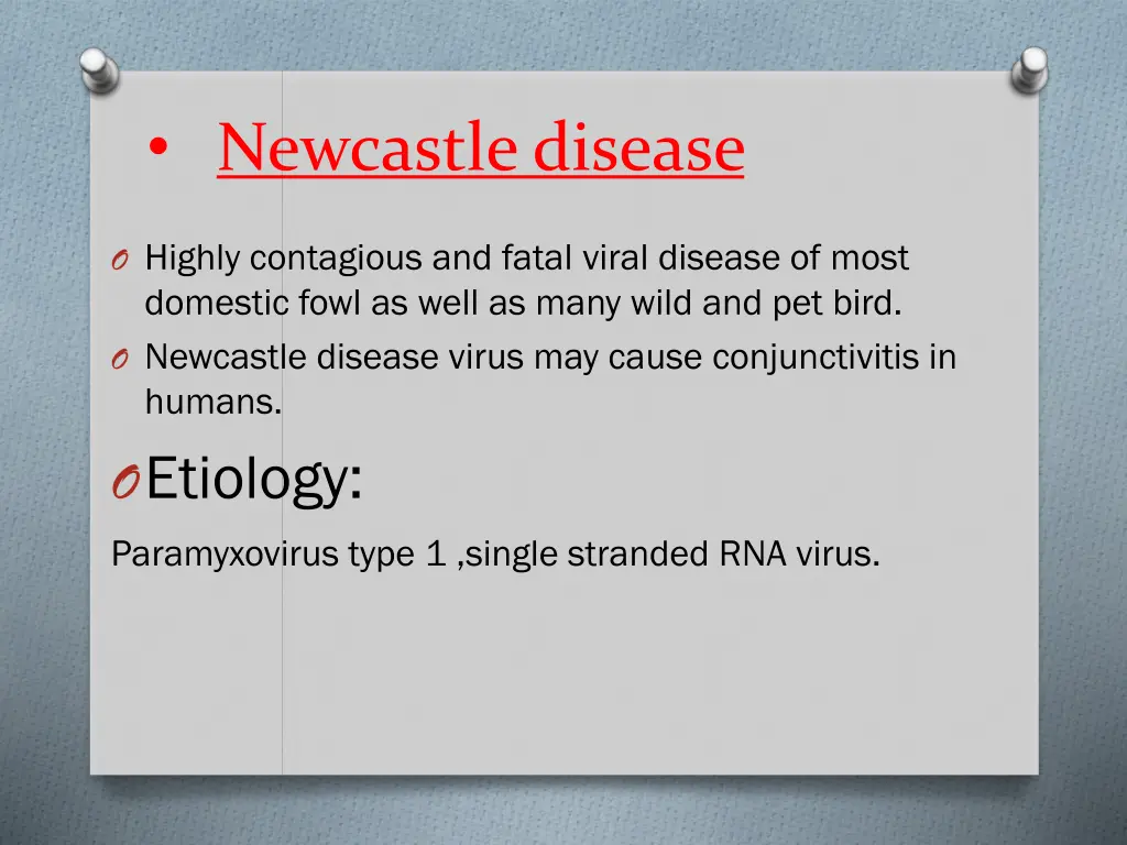 newcastle disease