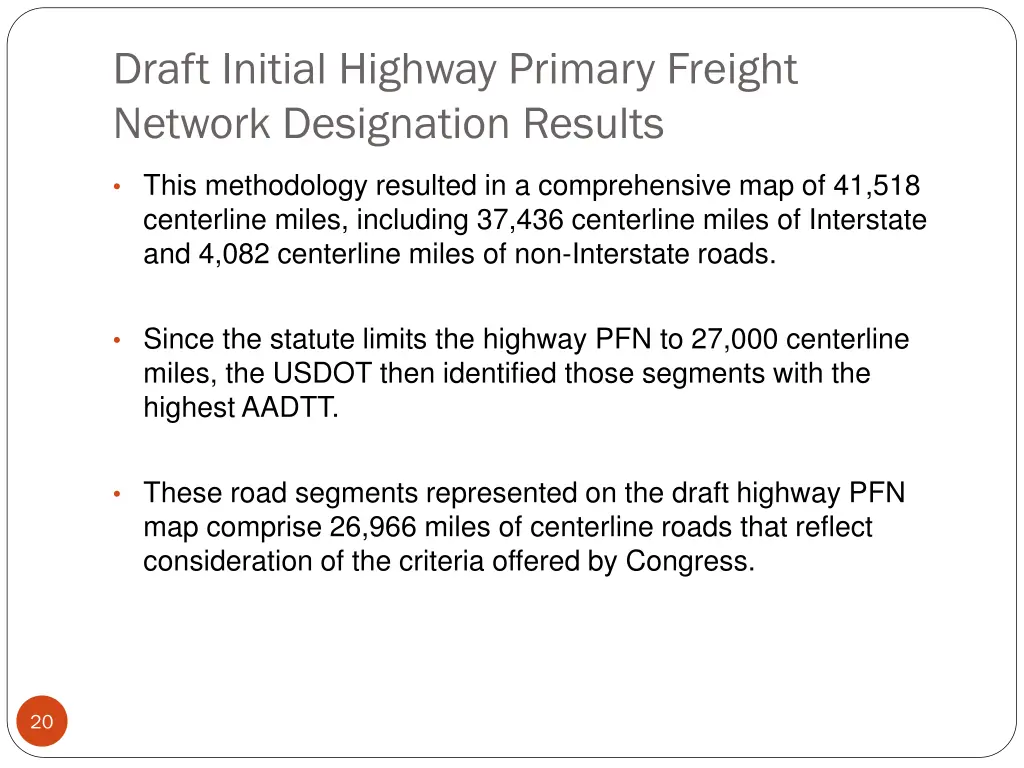 draft initial highway primary freight network 1