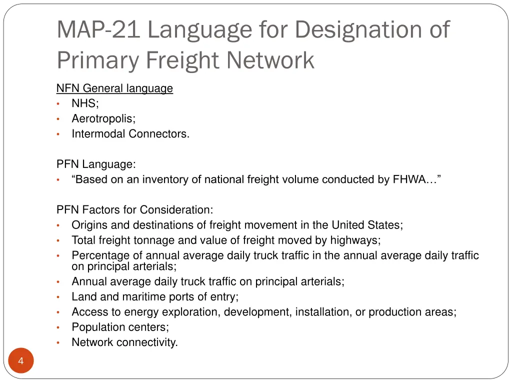map 21 language for designation of primary