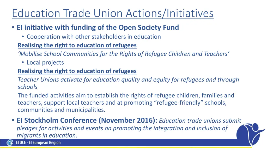 education trade union actions initiatives 1