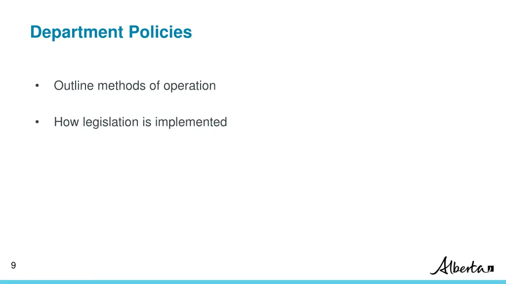 department policies