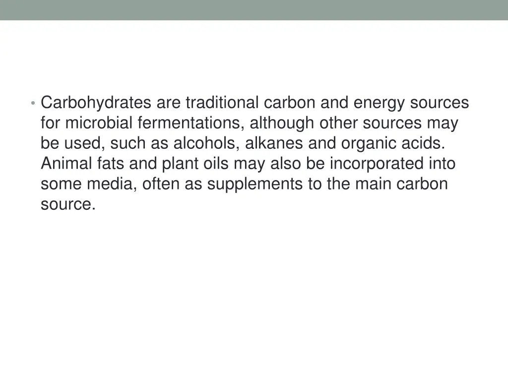 carbohydrates are traditional carbon and energy