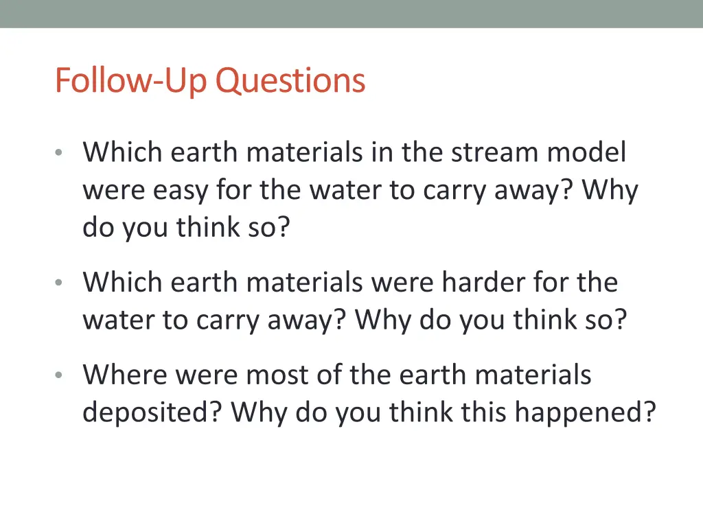 follow up questions