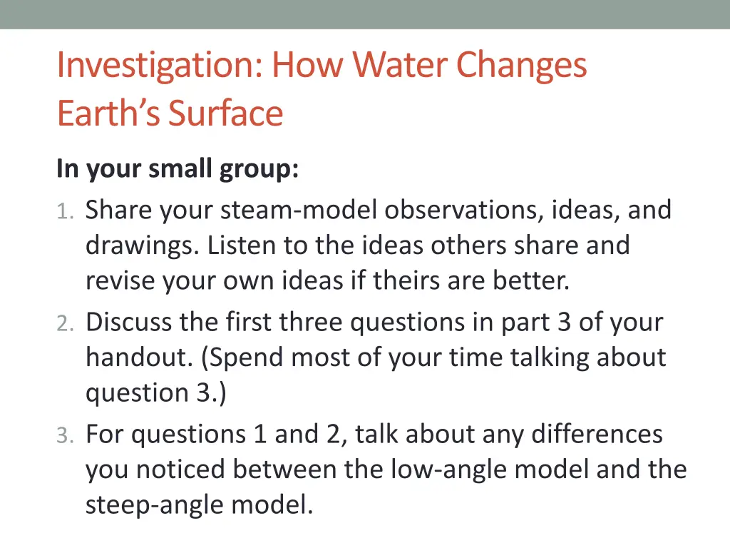 investigation how water changes earth s surface 3