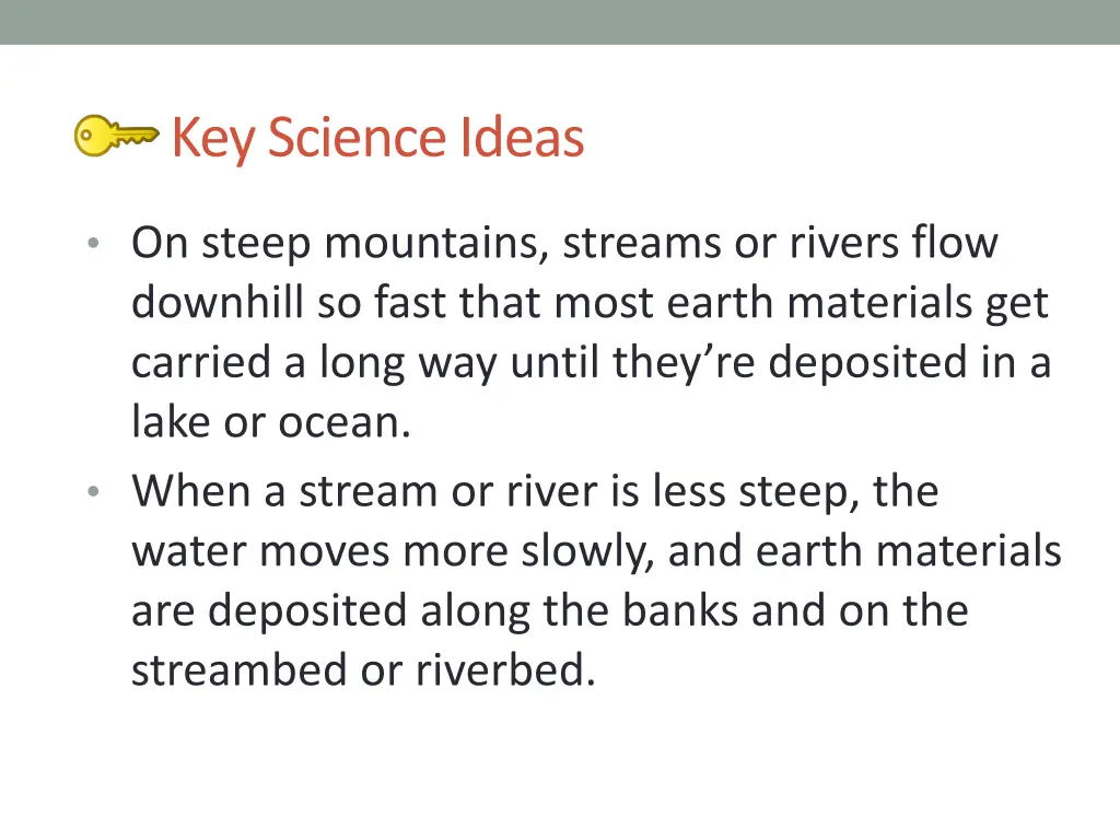 key science ideas
