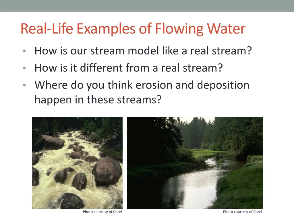 real life examples of flowing water