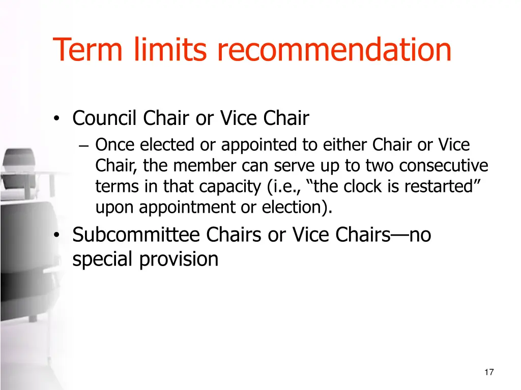 term limits recommendation 1