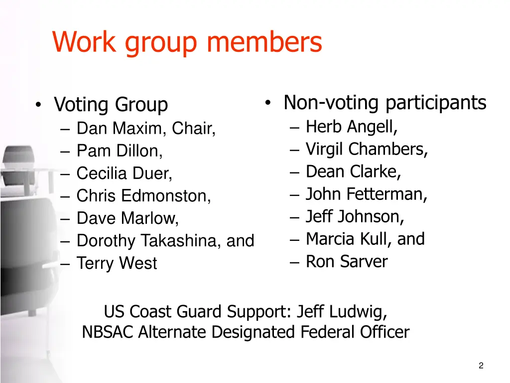 work group members