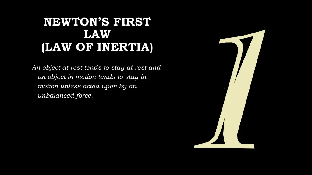 newton s first law law of inertia