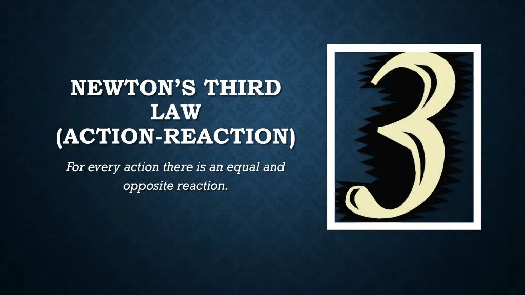 newton s third law action reaction