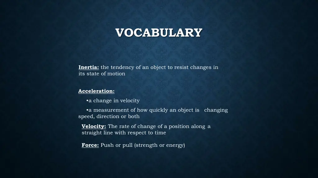 vocabulary