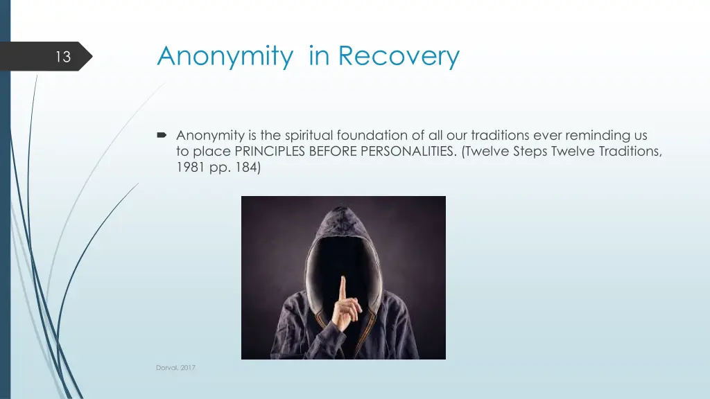 anonymity in recovery