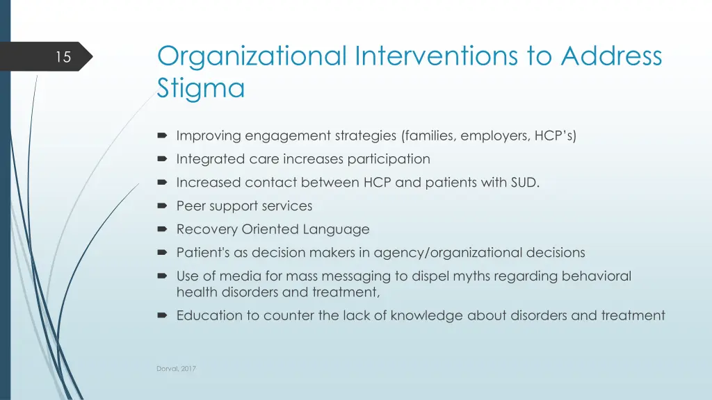 organizational interventions to address stigma