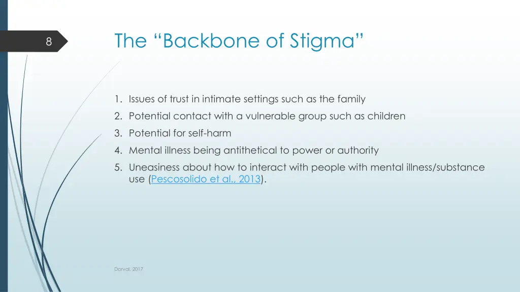 the backbone of stigma
