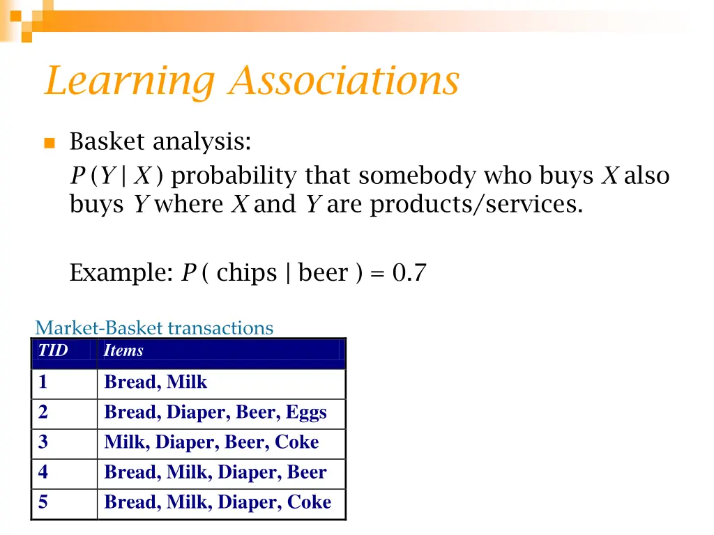 learning associations