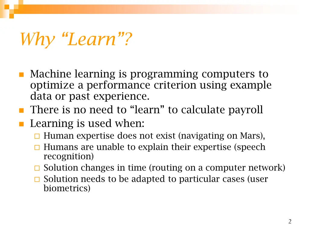 why learn