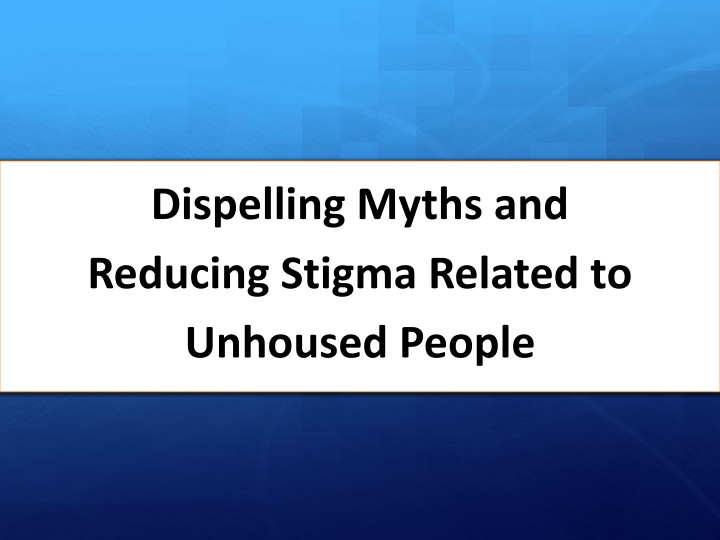 dispelling myths and reducing stigma related