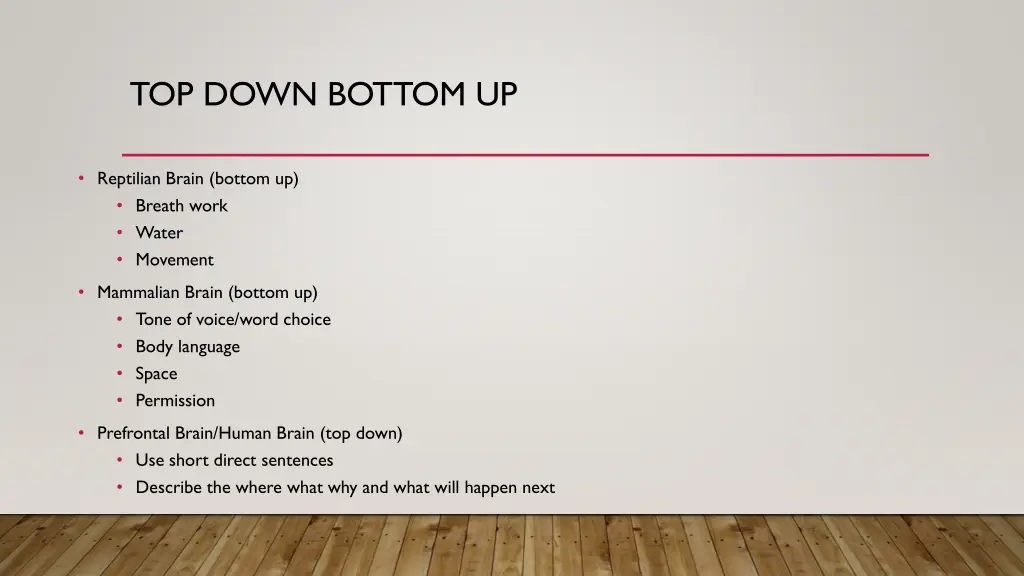 top down bottom up