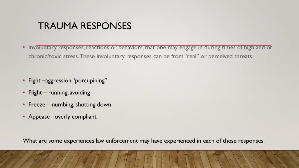trauma responses